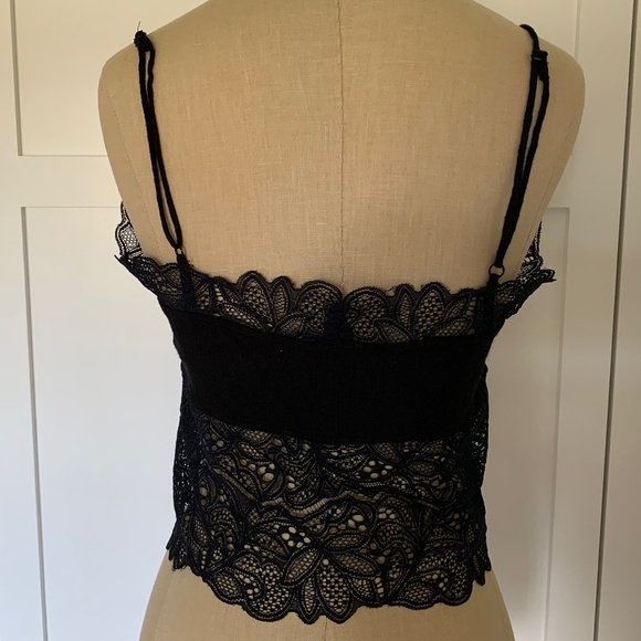 FREE PEOPLE MIDNIGHT BRAMI LACE LONGLINE BRALETTE - Picture 3 of 9